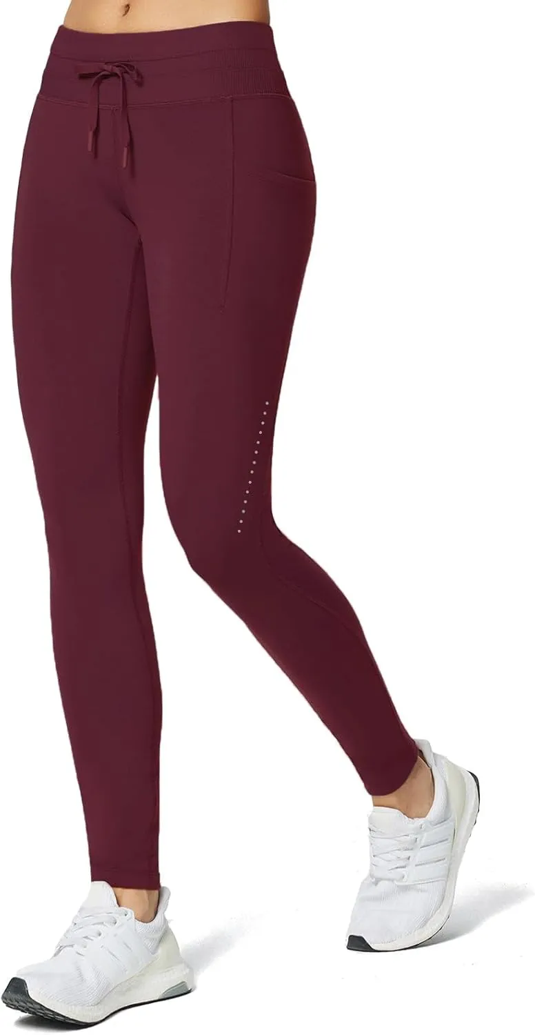 baleaf Women's Fleece Lined High Waisted Leggings Water Resistant Thermal Warm Winter Tights Ski Hiking Pants with Pockets