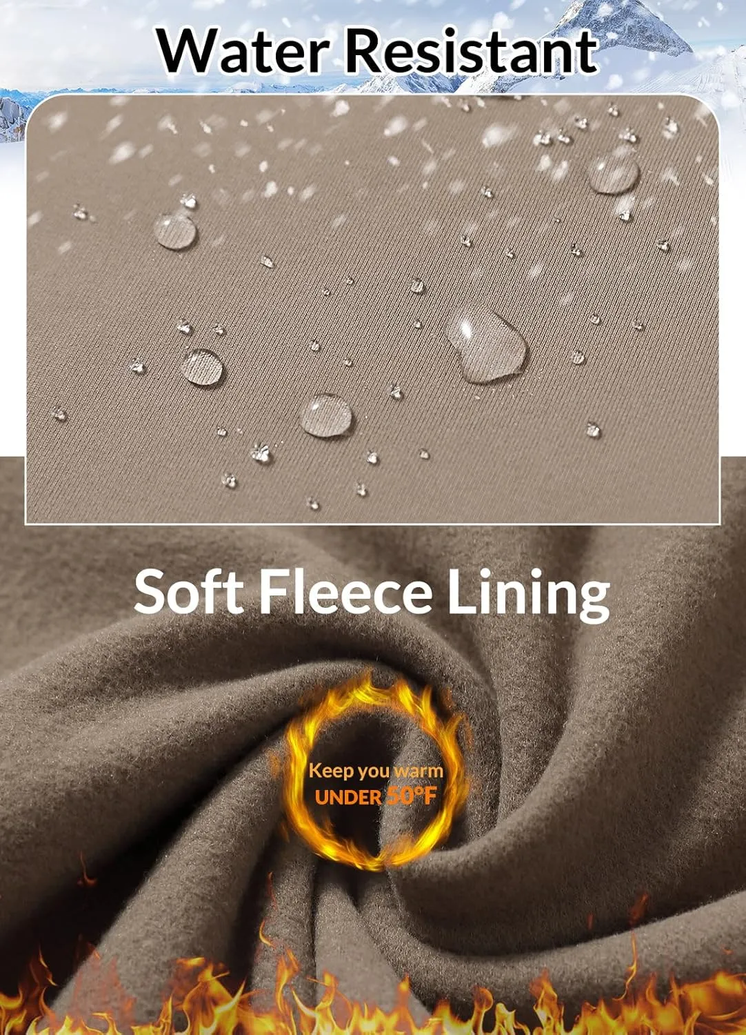 baleaf Women's Fleece Lined Pants Water Resistant Winter Thermal Warm Flare Leggings Bell Bottom Yoga Pants with Pockets