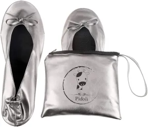 Ballet Flats Shoes -Women's Foldable Portable Travel Roll Up Shoes with Pouch