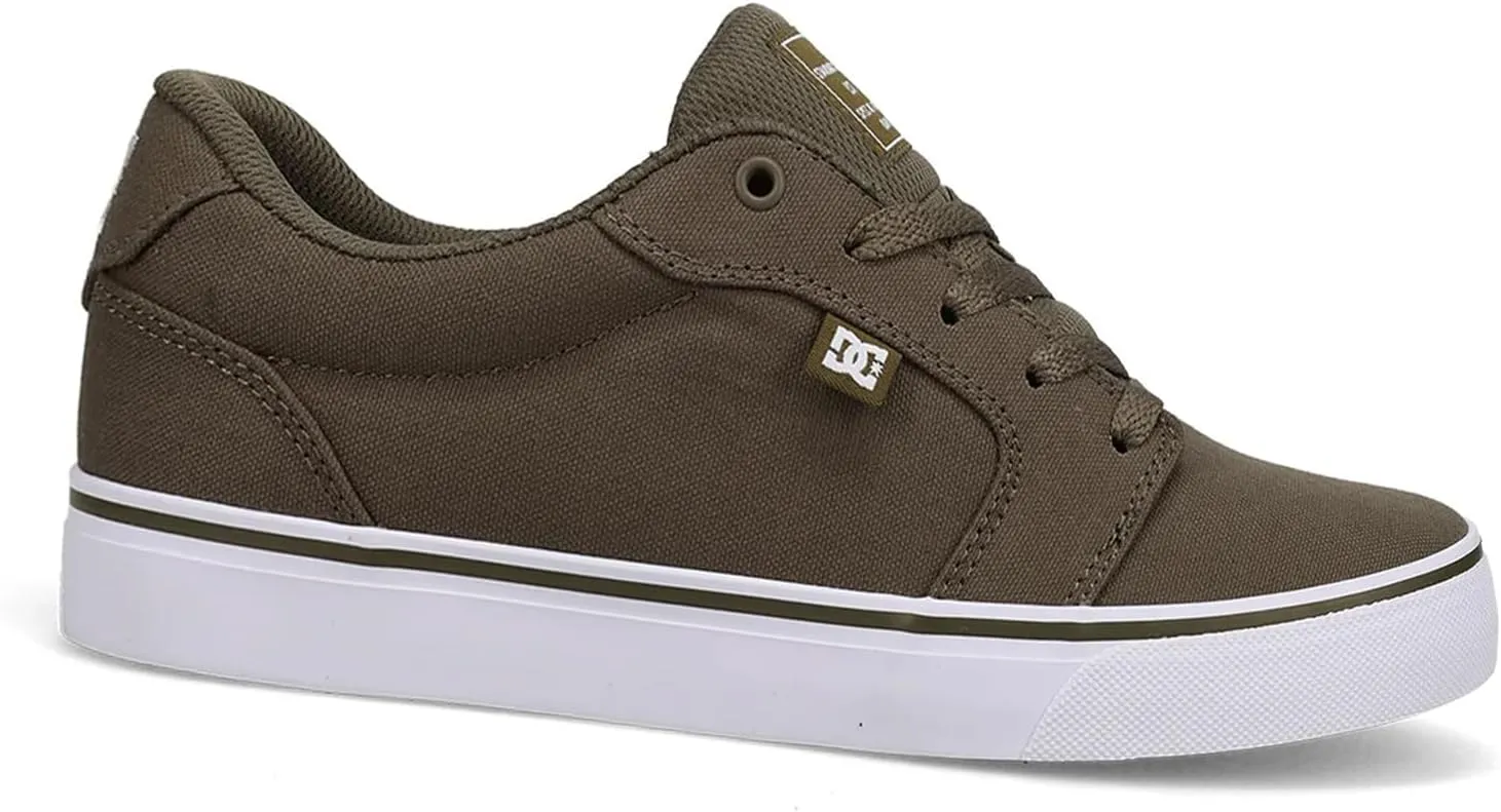 DC Men's Anvil TX Skate Shoe, Light Olive, 9.5