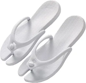 Foldable Travel Slippers for Men & Women – Non-Slip Waterproof Shower Flip Flops, Quick Dry Pool Sandals, Lightweight Portable Beach & Camp Slides, Comfortable & Durable EVA Shower Shoes Blue