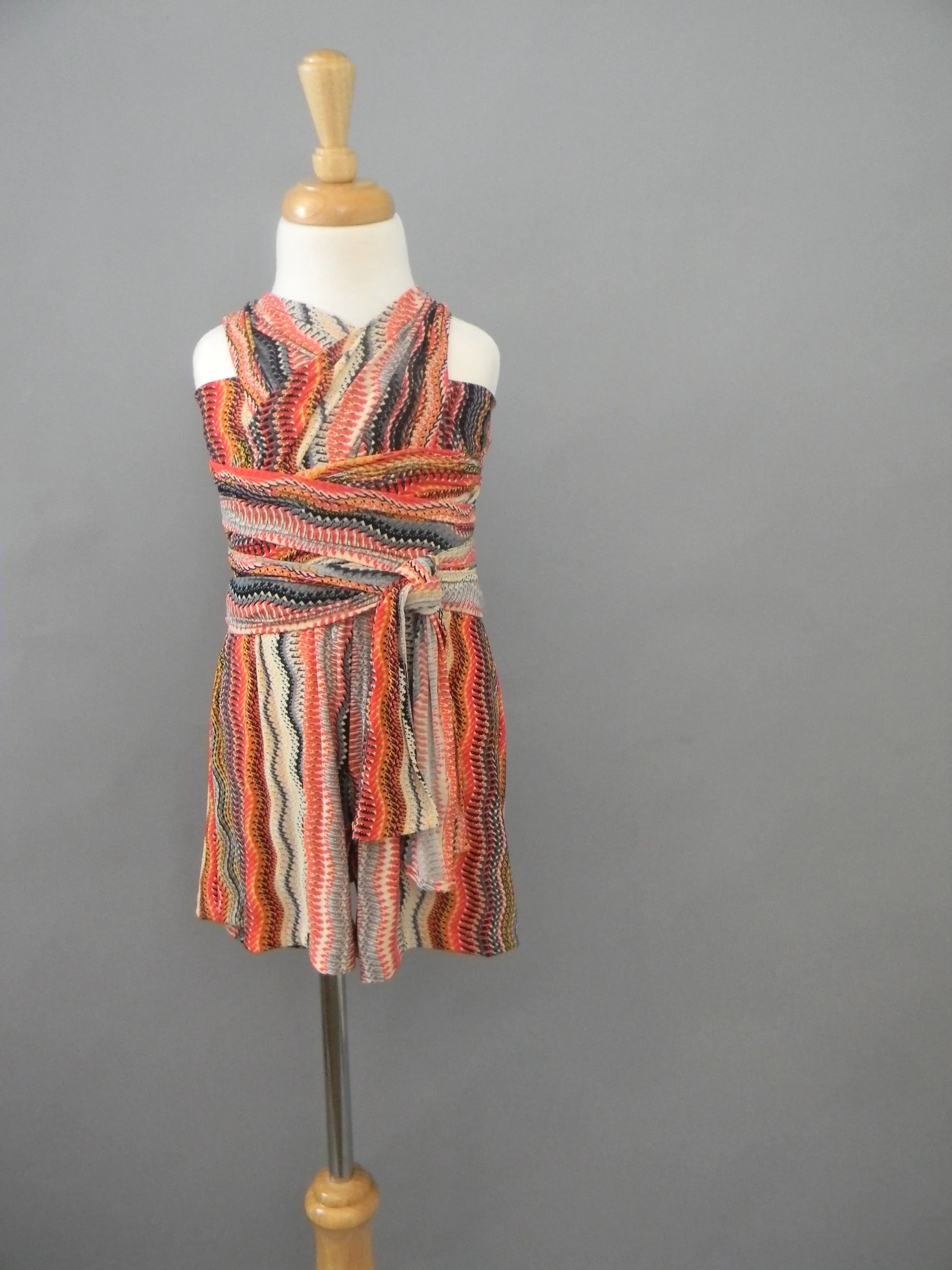 Girl's Romper in Rocking it in Orange