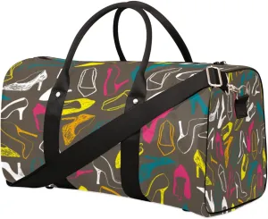 High-heeled Shoes Travel Duffle Bag for Women Man, Lightweight Waterproof Foldable Overnight Bag, Gym Bag Sports Bag, Carry on Shoulder Tote Bags for Dance Hospital Training Swim Yoga
