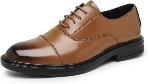 Men's Brogue Dress Shoes, Leather Formal Business Oxford Shoes Oxfords Casual Retro Classic Brogue Wingtip Retro Dress Shoes for Men