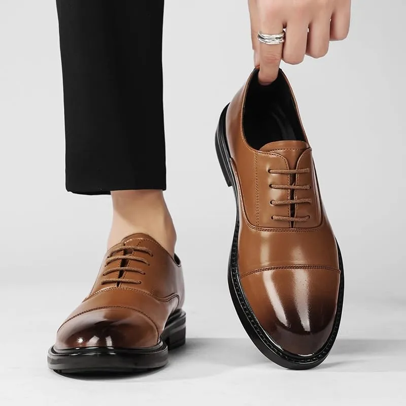 Men's Brogue Dress Shoes, Leather Formal Business Oxford Shoes Oxfords Casual Retro Classic Brogue Wingtip Retro Dress Shoes for Men