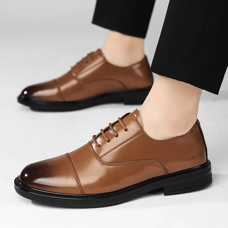 Men's Brogue Dress Shoes, Leather Formal Business Oxford Shoes Oxfords Casual Retro Classic Brogue Wingtip Retro Dress Shoes for Men
