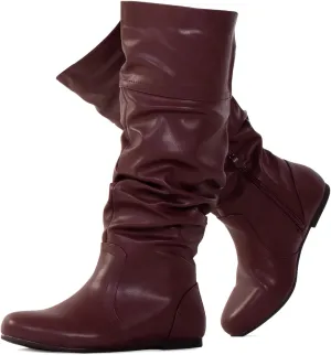 RF ROOM OF FASHION Women's Slouchy Knee High Hidden Pocket Boots (REGULAR CALF)