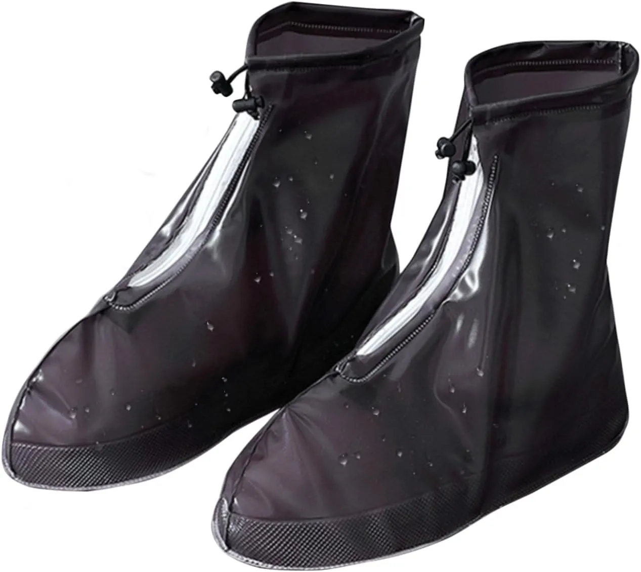Shoe Covers, Waterproof Shoe Covers for Rain, Reusable Overshoes Non Slip Shoe Covers Outdoor Cycling Protectors apply to Men, Women, Kids(Black, XXX-Large)