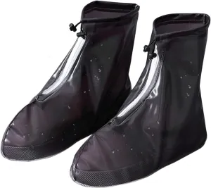Shoe Covers, Waterproof Shoe Covers for Rain, Reusable Overshoes Non Slip Shoe Covers Outdoor Cycling Protectors apply to Men, Women, Kids(Black, XXX-Large)