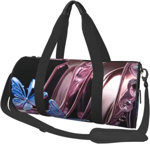 Travel Duffel Bag Foldable Weekender Overnight Bag Floral Shoes Sports Tote Gym Bags Large Capacity Lightweight Carry On Luggage Bags for Men Women